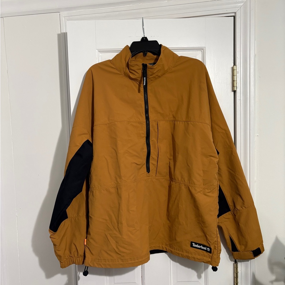 Timberland Men's Tan and Black Windbreaker